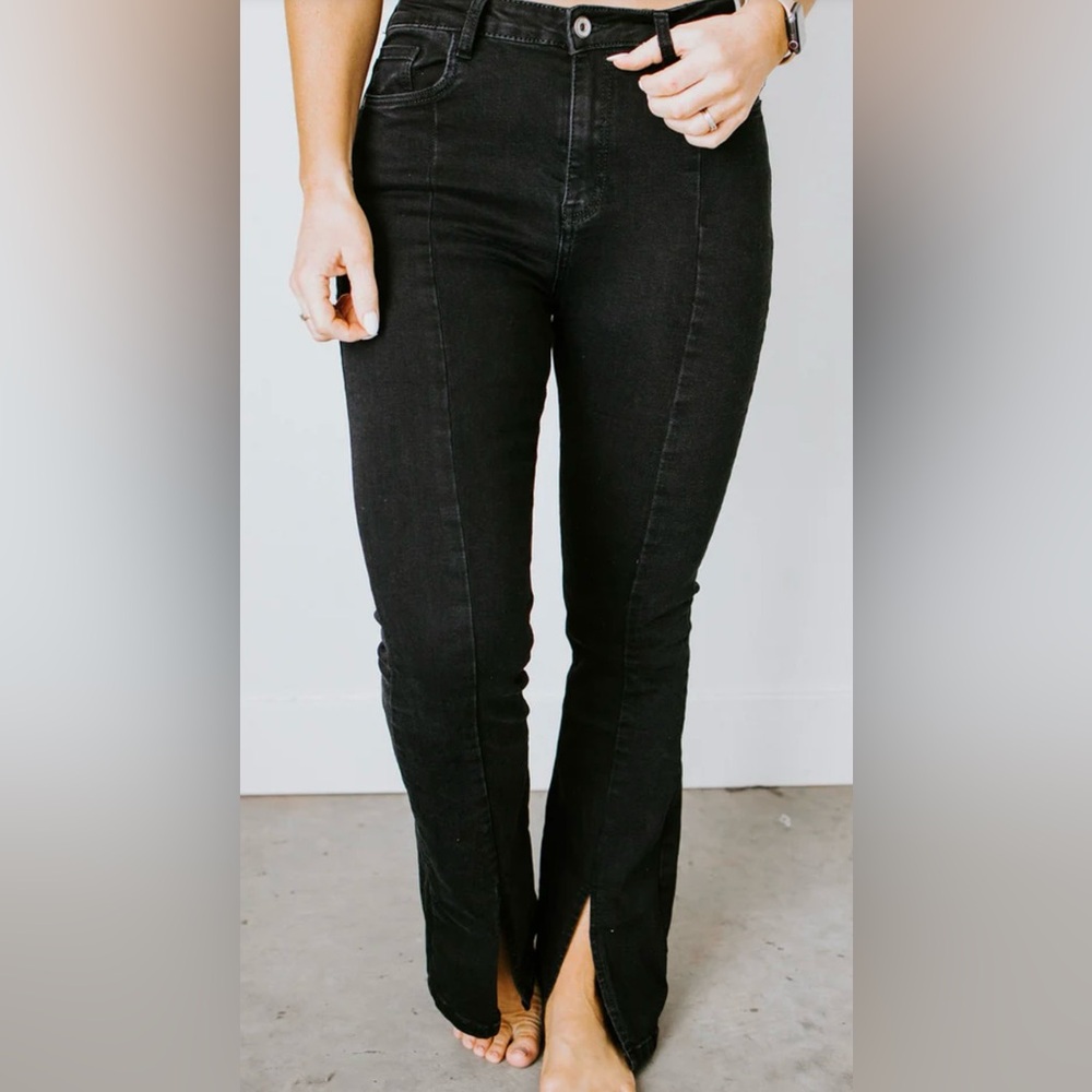 Splitting Up Flare Jean, Black, Small